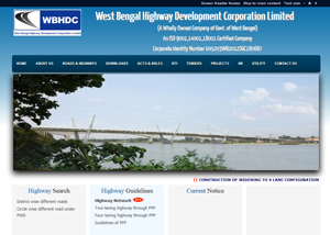Icon for West Bengal Highway Development Corporation Limited